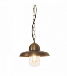 1 Light Outdoor Ceiling Chain Lantern Brass IP44, E27