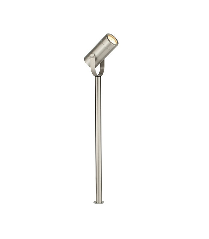 Outdoor 610Mm Spike IP44 7W Brushed Stainless Steel & Clear Glass