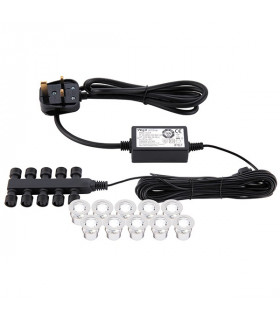 Outdoor Integrated LED 30Mm Kit IP67 0.15W Polished Stainless Steel & Clear Pc