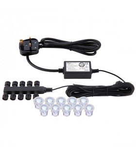 Outdoor Integrated LED 30Mm Kit IP67 0.15W Polished Stainless Steel & Clear Pc