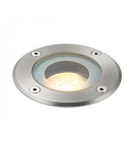 Outdoor Round IP65 50W Polished Stainless Steel & Clear Glass