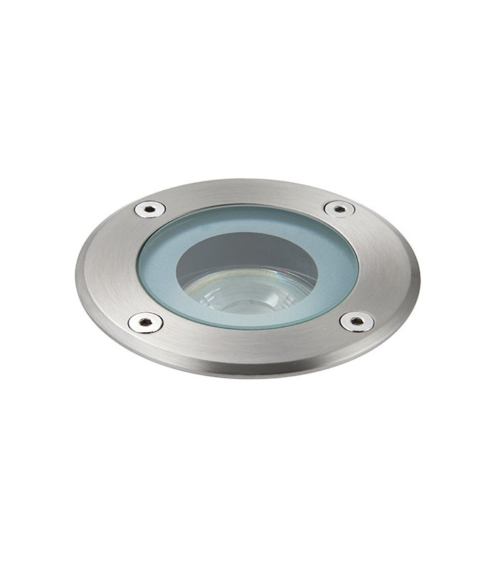Outdoor Round IP65 50W Polished Stainless Steel & Clear Glass