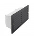 Outdoor Plain & Louvre IP44 40W Textured Black Paint & Frosted Glass