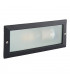 Outdoor Plain & Louvre IP44 40W Textured Black Paint & Frosted Glass