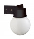 Outdoor Wall Globe 1 Light Wall IP44 40W Black & White Glass