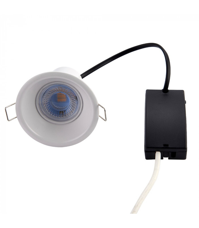 Bathroom Recessed Downlight Anti-Glare IP65 4W Matt White Paint