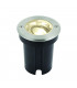 Outdoor Recessed Ground Light Warm White IP67 6W Matt Black Paint & Brushed Stainless Steel