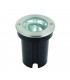 Outdoor Recessed Ground Light Warm White IP67 6W Matt Black Paint & Brushed Stainless Steel