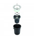 Outdoor Recessed Ground Light Warm White IP67 6W Matt Black Paint & Brushed Stainless Steel