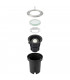 Outdoor Recessed Ground Light Cool White IP67 10.5W Matt Black Paint & Brushed Stainless Steel