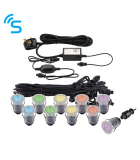 Outdoor Recessed Ground Light Rgb IP67 0.75W Polished Stainless Steel