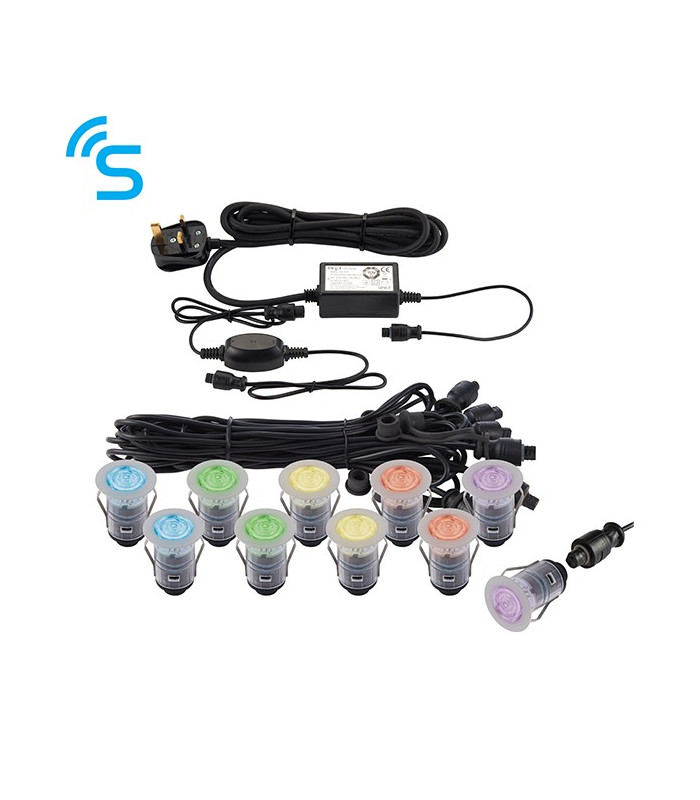 Outdoor Recessed Ground Light Rgb IP67 0.75W Polished Stainless Steel