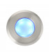 Outdoor Coastal Recessed Ground Light Blue IP67 0.8W Marine Grade Brushed Stainless Steel & Frosted