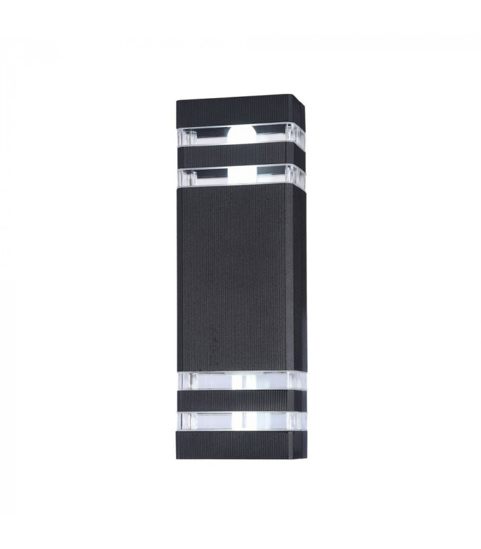 Wall Lamp Black, 2 Light IP54, E27