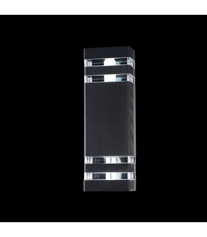 Wall Lamp Black, 2 Light IP54, E27