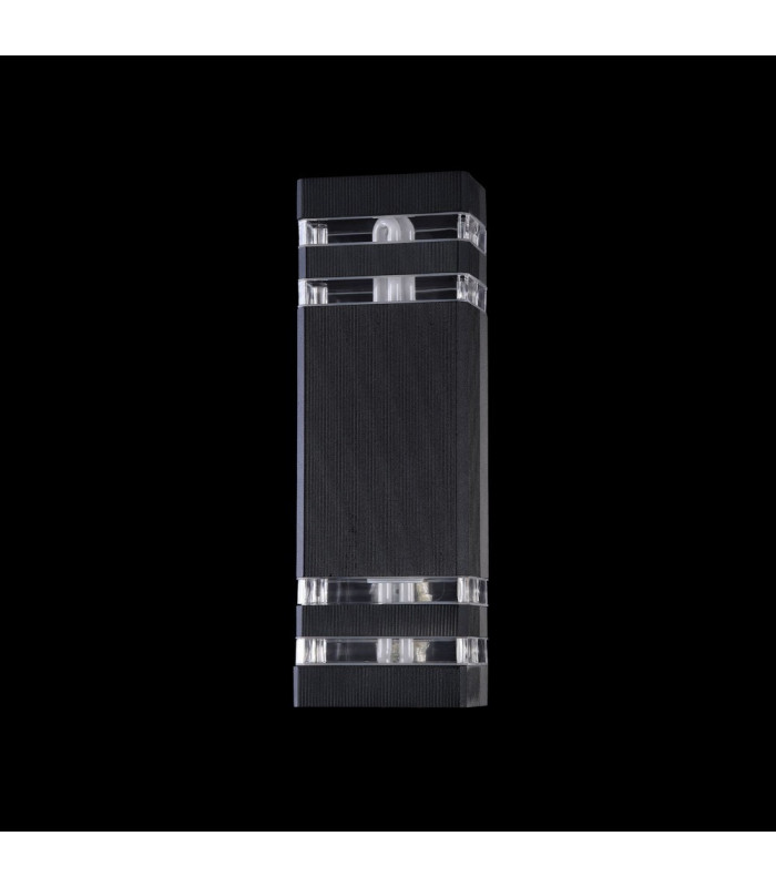 Wall Lamp Black, 2 Light IP54, E27