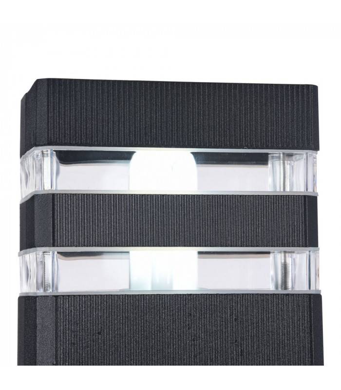 Wall Lamp Black, 2 Light IP54, E27