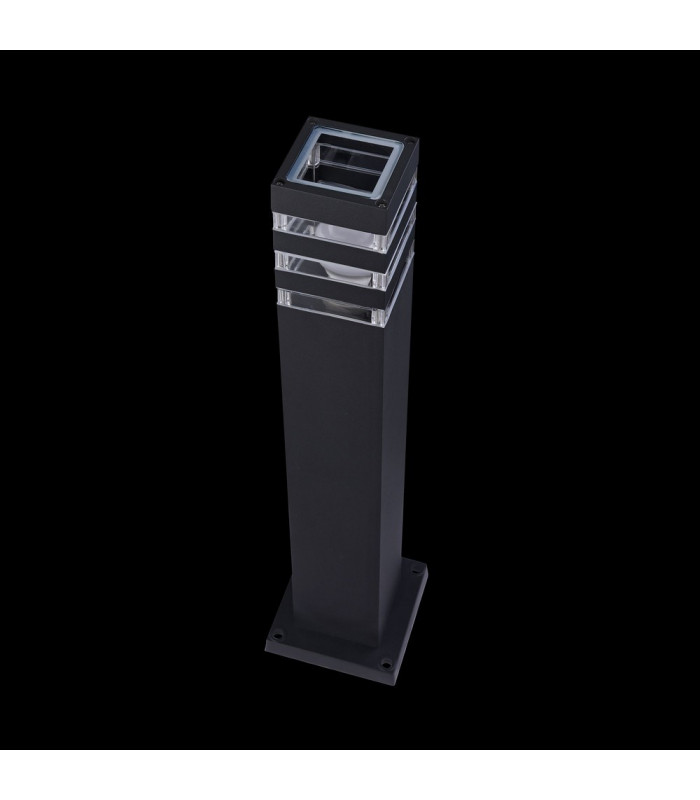 Outdoor Floor Bollard Lighting Black, 1 Light IP54, E27