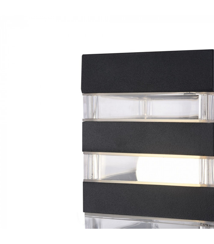 Outdoor Floor Bollard Lighting Black, 1 Light IP54, E27