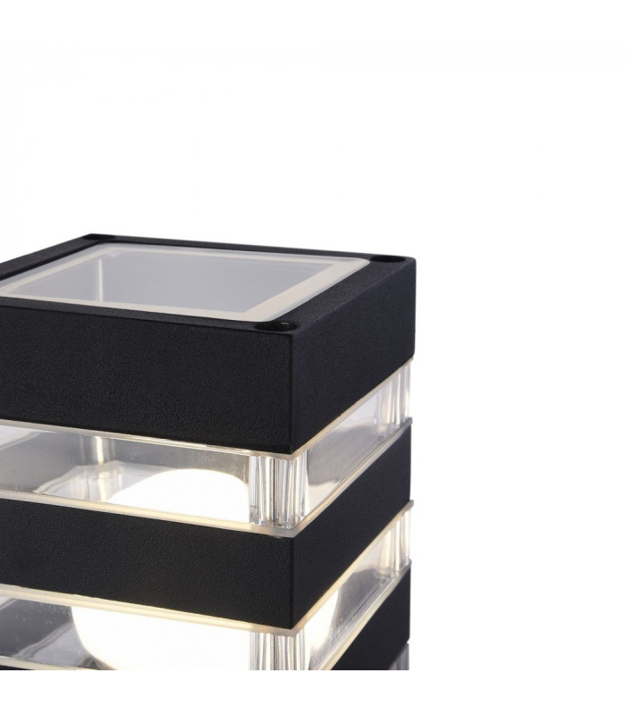 Outdoor Floor Bollard Lighting Black, 1 Light IP54, E27