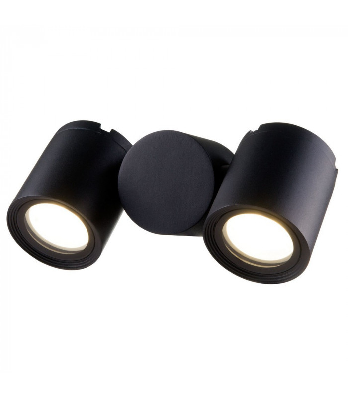 Wall Lamp Black, 2 Light IP54, GU10