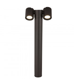 Outdoor Floor Bollard Lighting Black, 2 Light IP54, GU10
