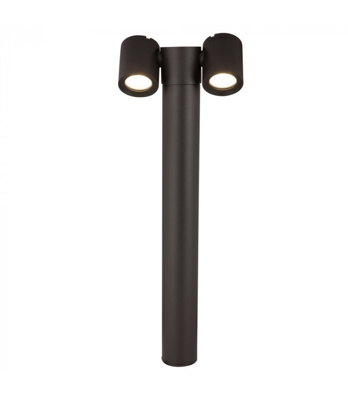 Outdoor Floor Bollard Lighting Black, 2 Light IP54, GU10