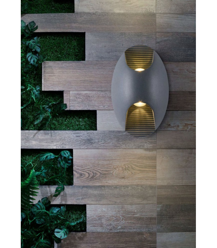 Integrated LED Wall Lamp Grey, IP65