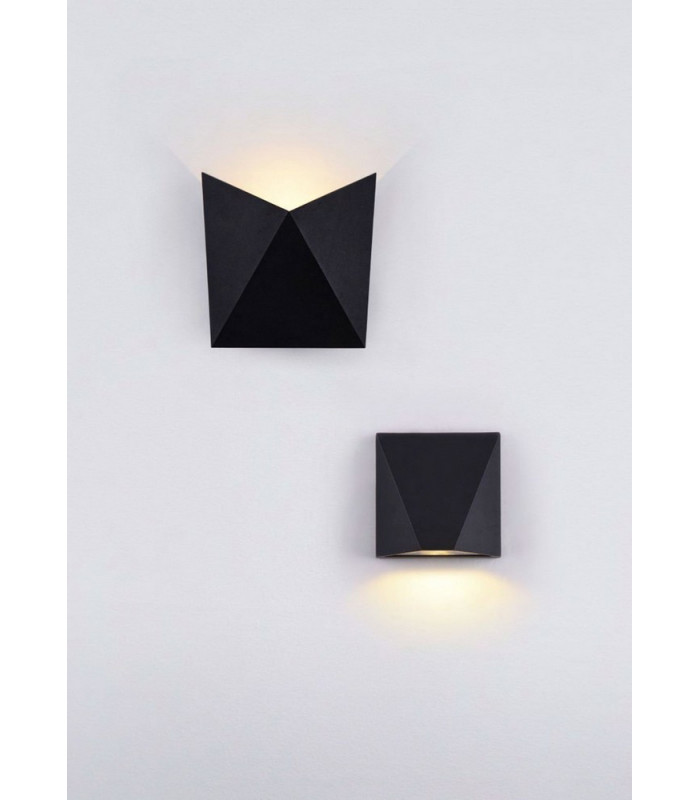 Integrated LED Wall Lamp Black, IP54
