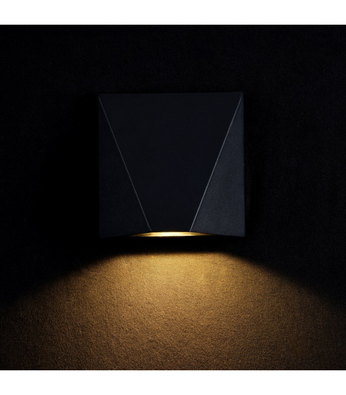 Integrated LED Wall Lamp Black, IP54