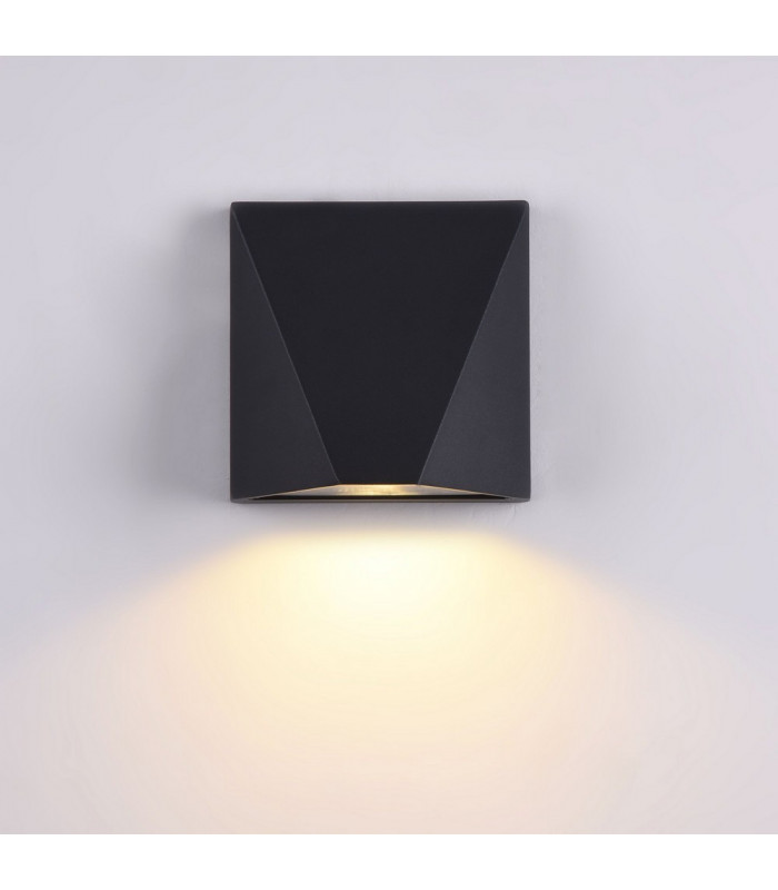 Integrated LED Wall Lamp Black, IP54