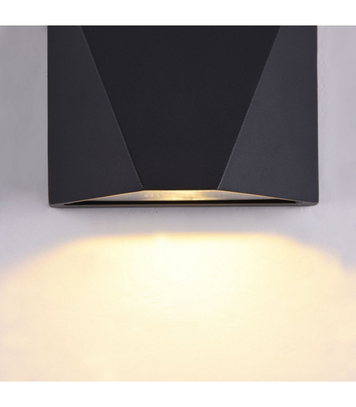Integrated LED Wall Lamp Black, IP54