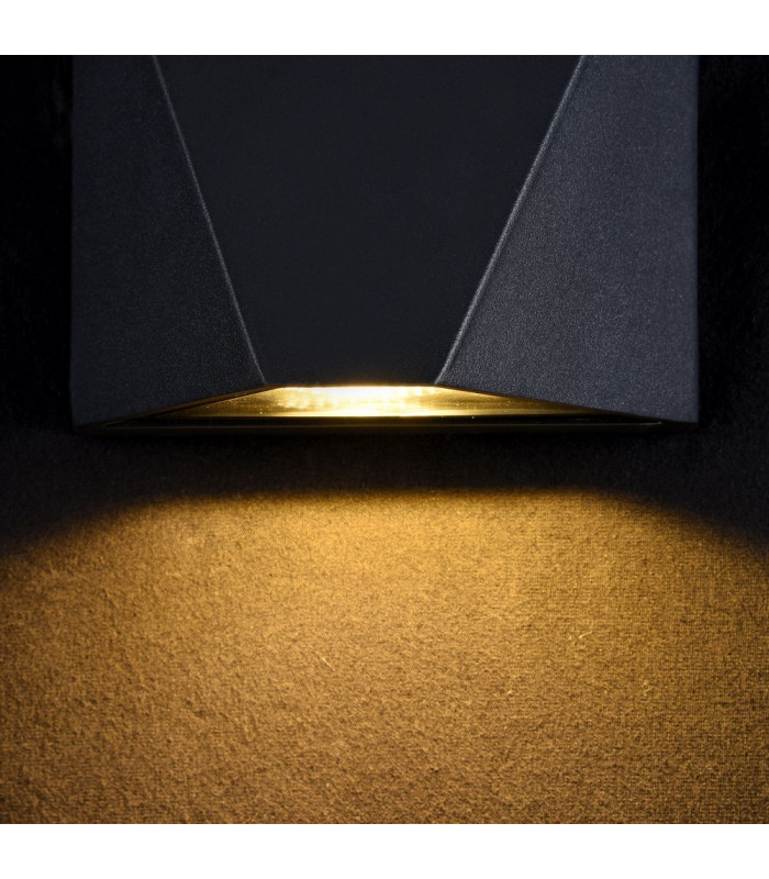 Integrated LED Wall Lamp Black, IP54