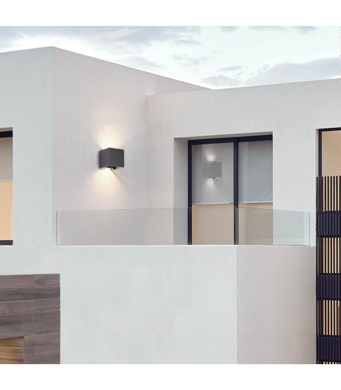 Integrated LED Wall Lamp Black, IP54