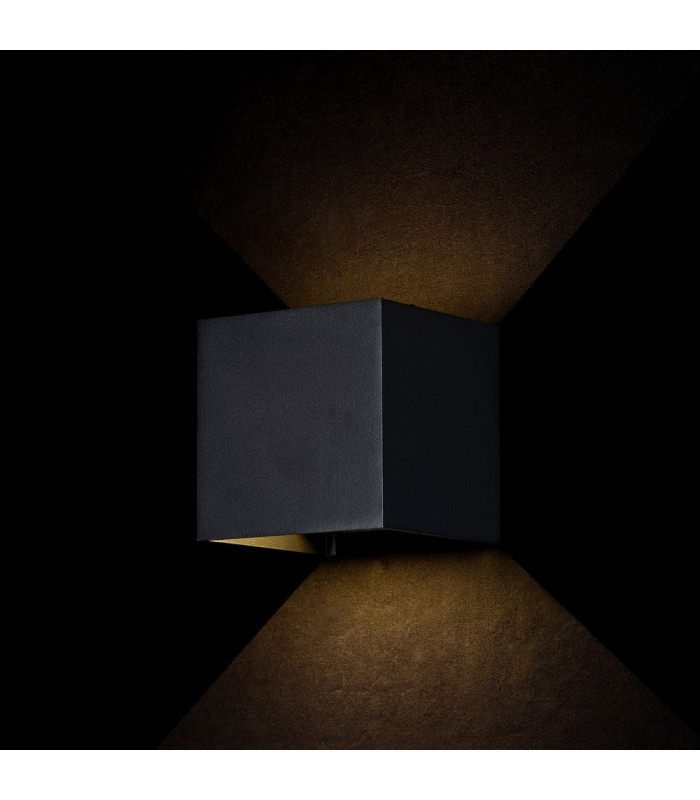 Integrated LED Wall Lamp Black, IP54