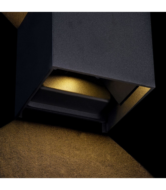 Integrated LED Wall Lamp Black, IP54