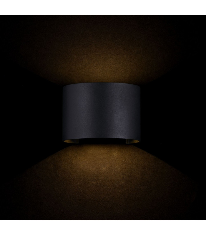 Integrated LED Wall Lamp Black, IP54