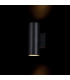 Wall Lamp Black, 2 Light IP54, GU10