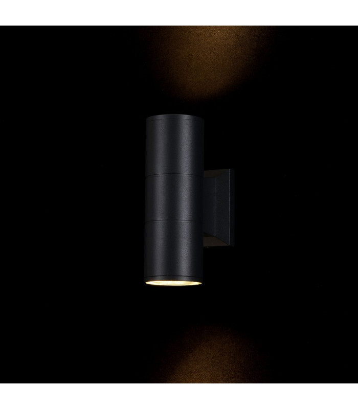 Wall Lamp Black, 2 Light IP54, GU10