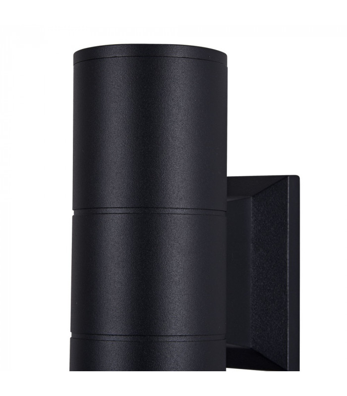 Wall Lamp Black, 2 Light IP54, GU10