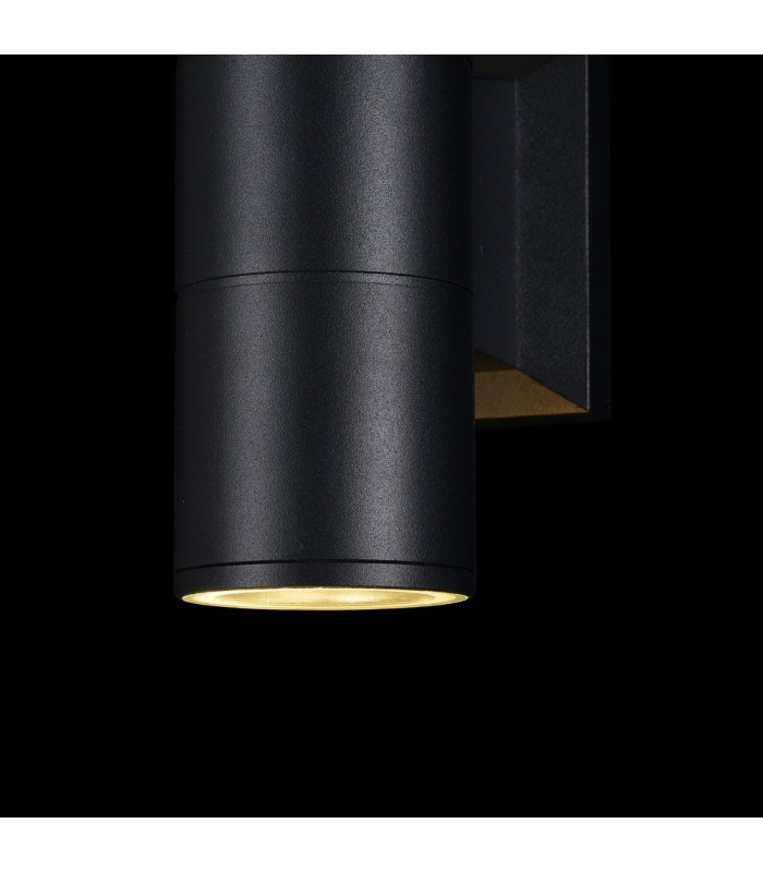 Wall Lamp Black, 2 Light IP54, GU10