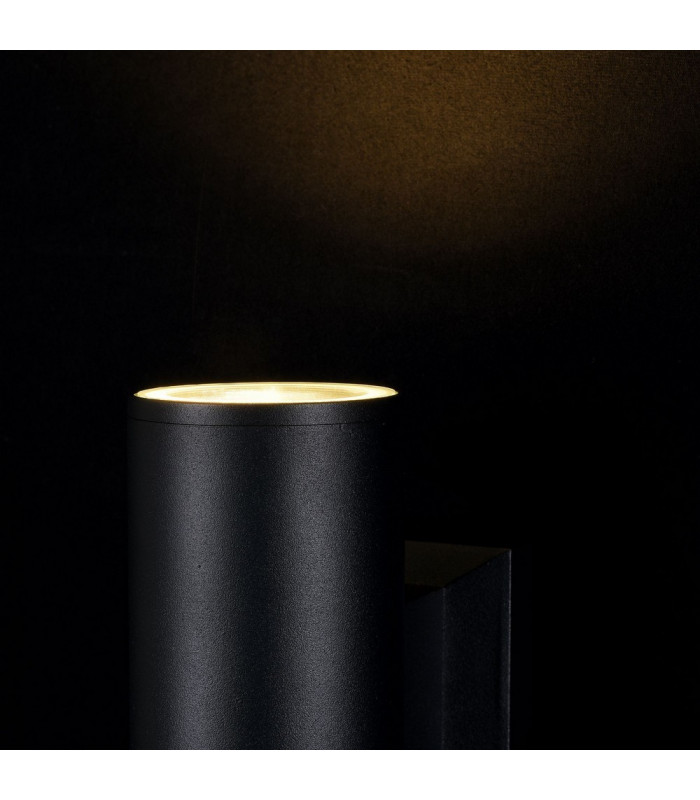 Wall Lamp Black, 1 Light IP54, GU10