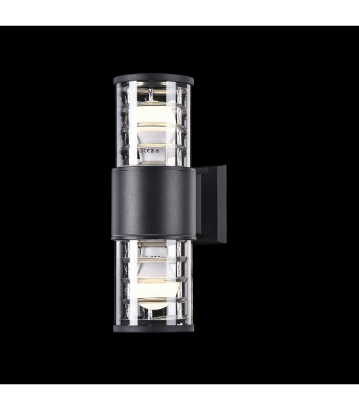 Wall Lamp Black, 2 Light IP54, E27