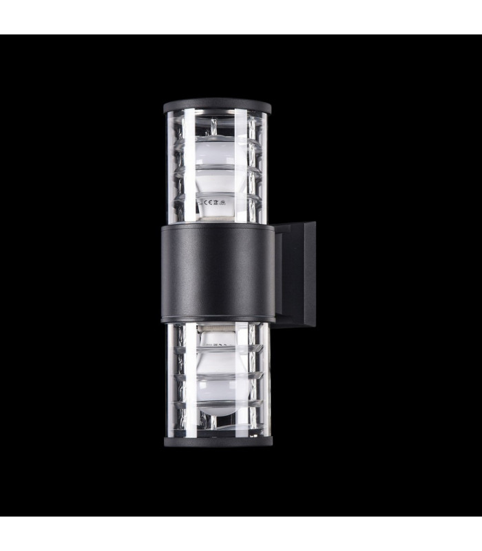 Wall Lamp Black, 2 Light IP54, E27