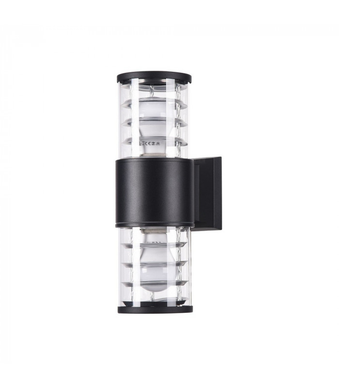 Wall Lamp Black, 2 Light IP54, E27