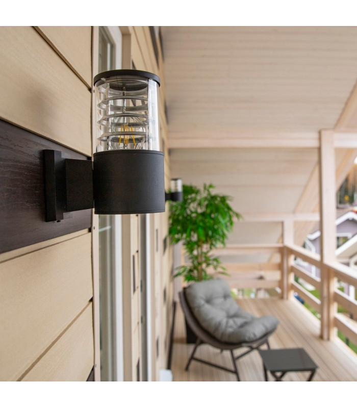 Wall Lamp Black, 1 Light IP54, E27
