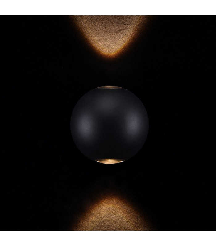 Integrated LED Wall Lamp Black, IP54