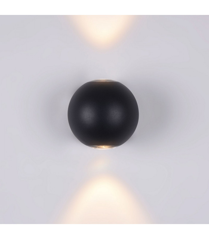 Integrated LED Wall Lamp Black, IP54
