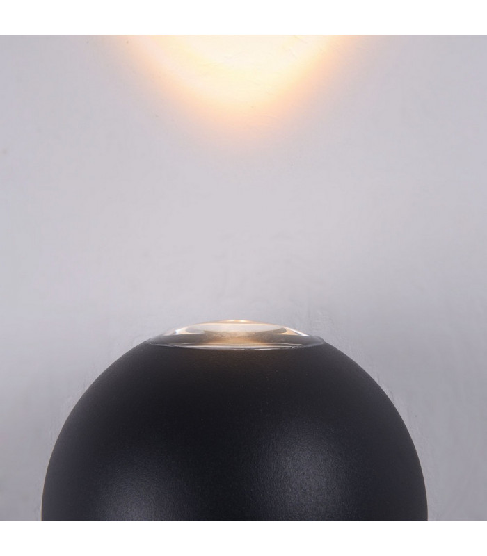 Integrated LED Wall Lamp Black, IP54