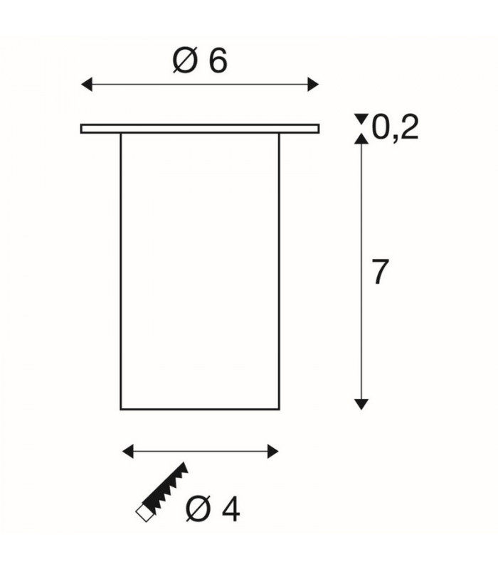 Recessed Fitting, Stainless Steel 316, 4 LED, 0.3W, 6500K